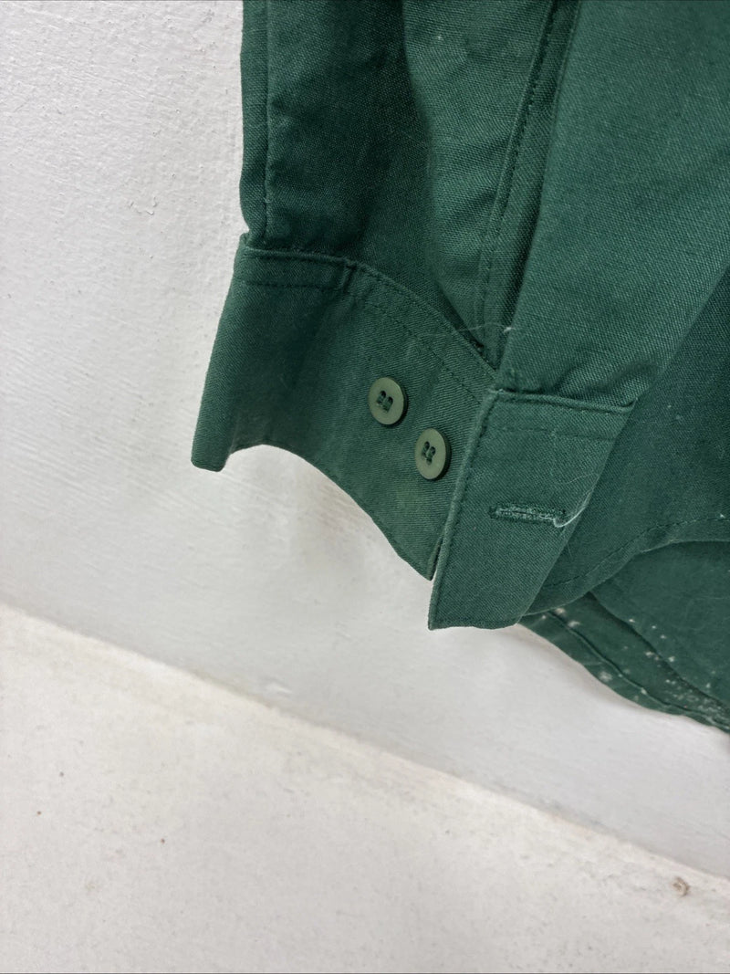 New Women’s San Angelo Green Design Long Sleeve Button Up Size Large TT-72