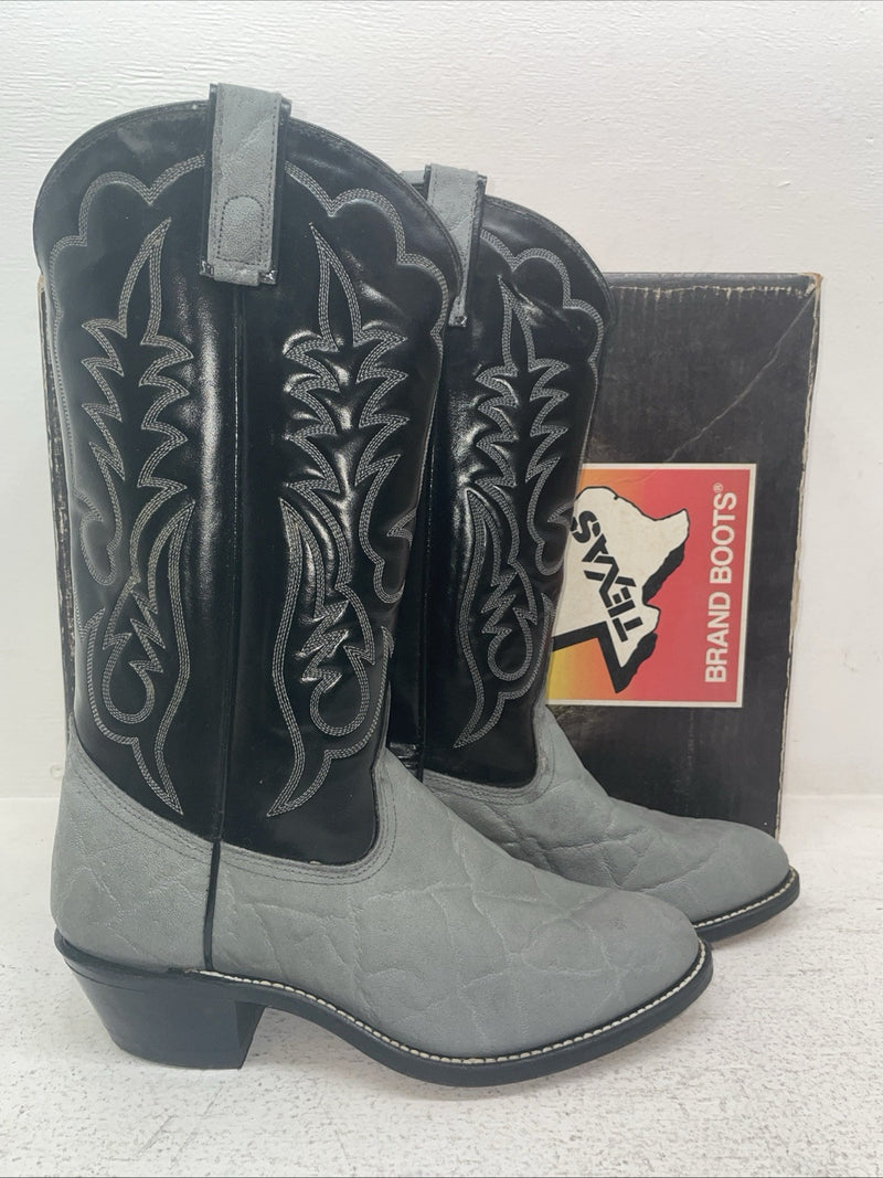 New Men’s Gray Texas Brand Cowboy Boots. 5092 8 E E. 3-145