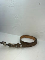 New Brown Genuine Leather Nocona Textured 34” Belt #182 JJ-22