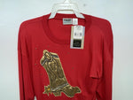 New Women’s Red Wrangler Long Sleeve Shirt L #7550AB 3B-25