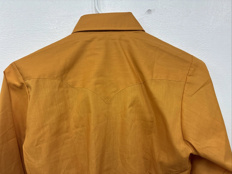 New Women’s Tem Tex Orange Long Sleeve Pearl Snap Size 14 LL-12