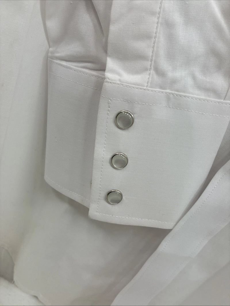 New Men’s White Horse White Long Sleeve Pearl Snap Large Tall AA-44