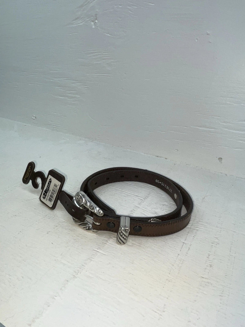 New Brown Genuine Leather Nocona Silver Pendent 30” Belt #3216215 NN-31