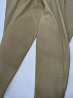 New Women’s Tan ABETTA English Breeches. 34 L  912BEL34 Knee Patch C-29