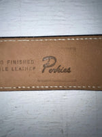 New Black Genuine Leather Perkies Tooled 30” Belt #8801 JJ-149