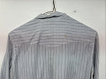 New Women’s Forego Blue Stripe Long Sleeve Button Up Size 36 LL-31
