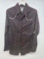 New Women’s Dickson Jenkins Floral Long Sleeve Pearl Snap Size 34 MM-104