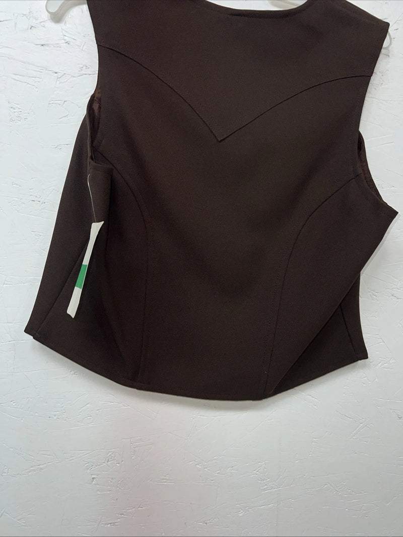 New Women’s Dickson Jenkins Brown Vest Small UU-52