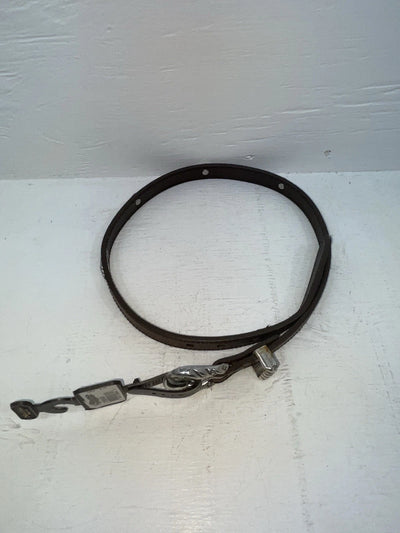 New Brown Genuine Leather Nocona Silver Pendent 28” Belt #3216244 JJ-120