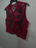 New Women’s 1849 Authentic Ranchwear Pink Western Show Vest Small H-601