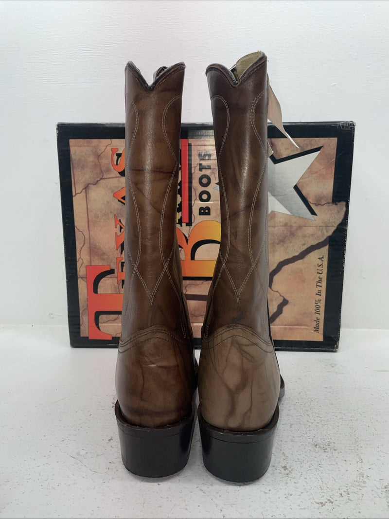 New Men’s Brown Texas Brand Cowboy Boots. 8011 10 D. 7-36