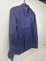 New WAYNE SCOTT Purple Long Sleeve Button Up English Shirt Medium TT-37