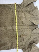 New Men’s Tem Tex Green Designed Long Sleeve Pearl Snap 15.5 Medium X-13