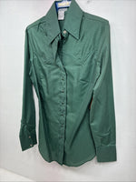 New Women’s Panhandle Slim Green Long Sleeve Pearl Snap Size 30 LL-58