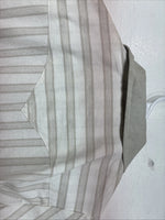 New Women’s H Bar C Gray White Stripe Short Sleeve Button Up Size 30 TT-55