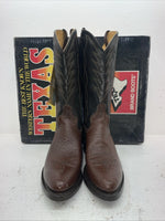 New Men’s Brown Texas Brand Cowboy Boots. 251527446 10 D. 7-54