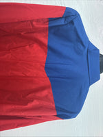 New Men’s ELY Diamond Red Blue Long Sleeve Pearl Snap Large V-88
