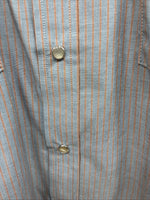 New Men’s Mesquite Gray Orange Stripe Short Sleeve Pearl Snap XL Q-70