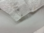 New Women Cumberland White Cheetah Print Long Sleeve Pearl Snap Medium LL-9