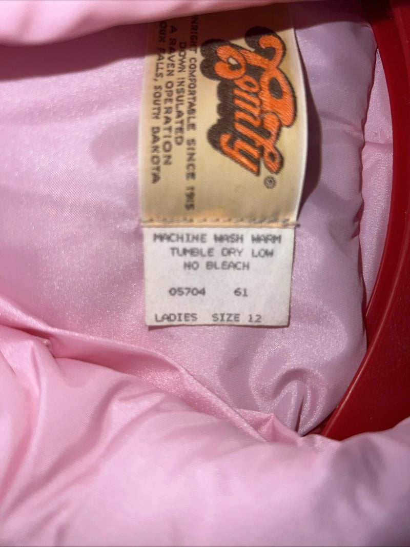 New Women’s Comfy Pink puffer Jacket Size 12 #05704 QQ-15 