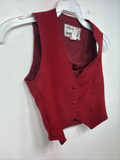 New Kids Dickson Jenkins Red Vest Button Up Size 8 Girls TT-53
