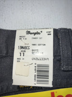 New Boys Grey Wrangler Pro Rodeo Cowboy Cut Jeans. 11/25 1/2 B-21