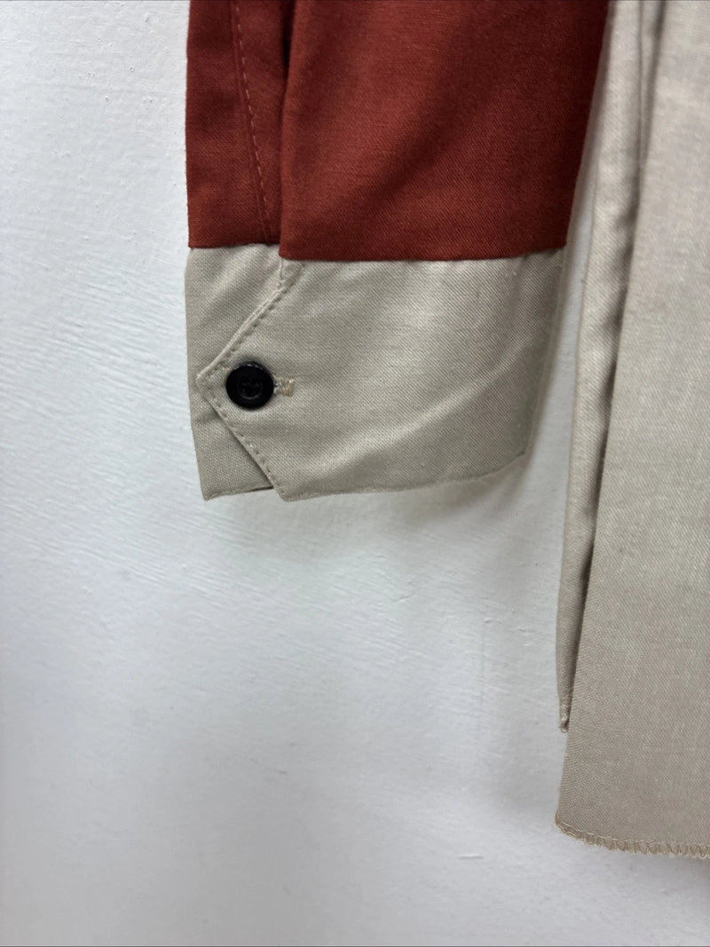 New Kids Cowboy Threads Orange Long Sleeve Button Up Size 5 TT-28