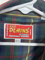 New Men’s ELY Plains Green Multicolor Plaid Long Sleeve Pearl Snap Large M-39