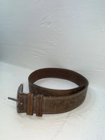 New Brown Genuine Leather Tooled 28” Belt #8090 JJ-40