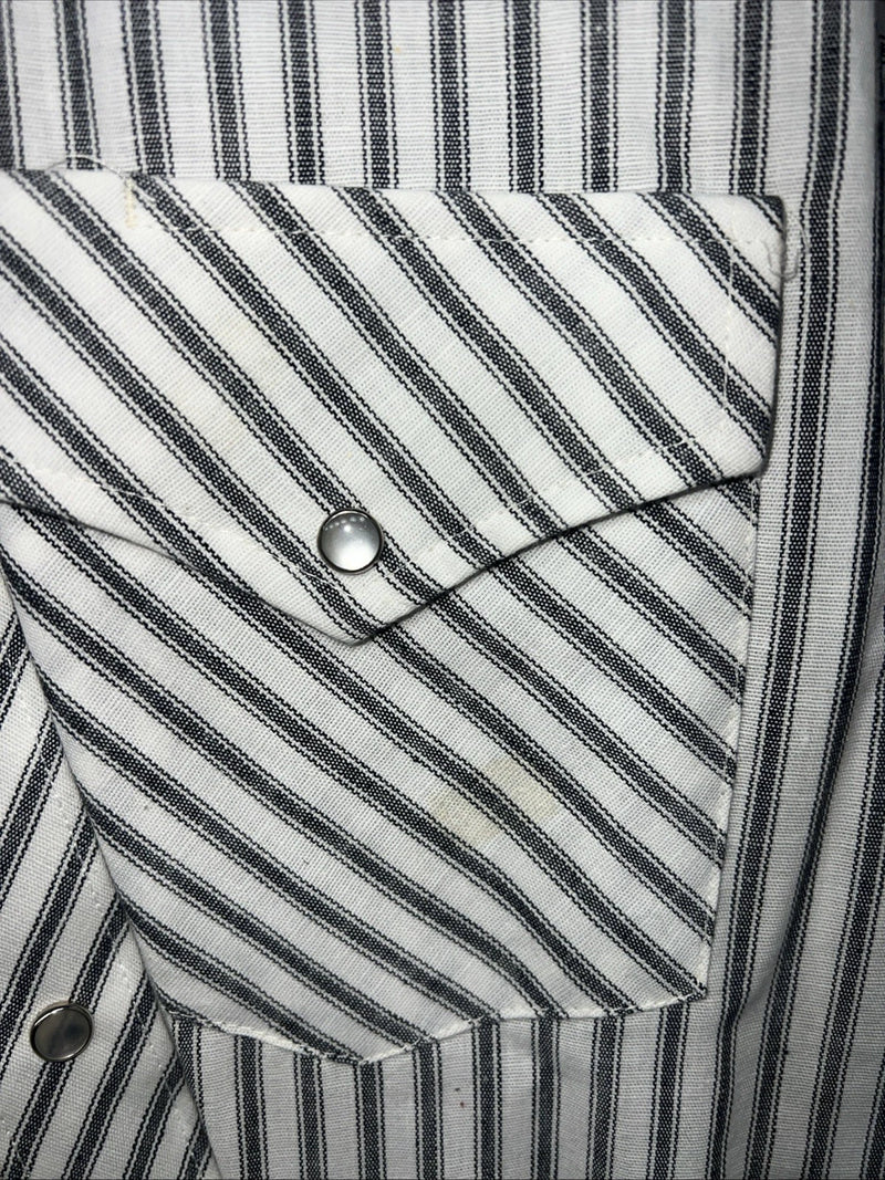New Men’s Stripped Champion Westerns Pearl Snap Long Sleeve Shirt. 16x34 L P-26