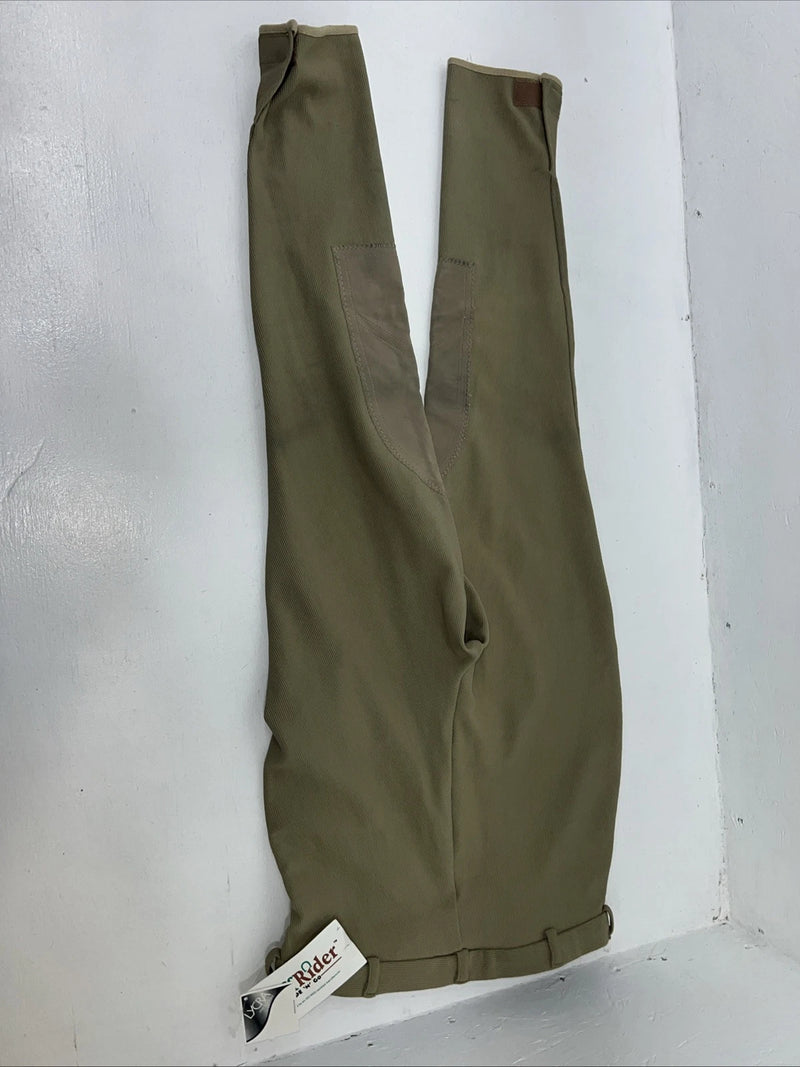 New Women’s Tan Tuff Rider Knee Patch English Breeches. 32 R 038283 D-51
