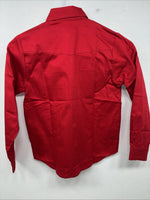 New Boys Western Express Red Long Sleeve Pearl Snap Medium DD-115