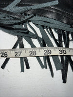 New Black Tough 1 Show Chaps With Fringe Adjustable Waist 46” N-48