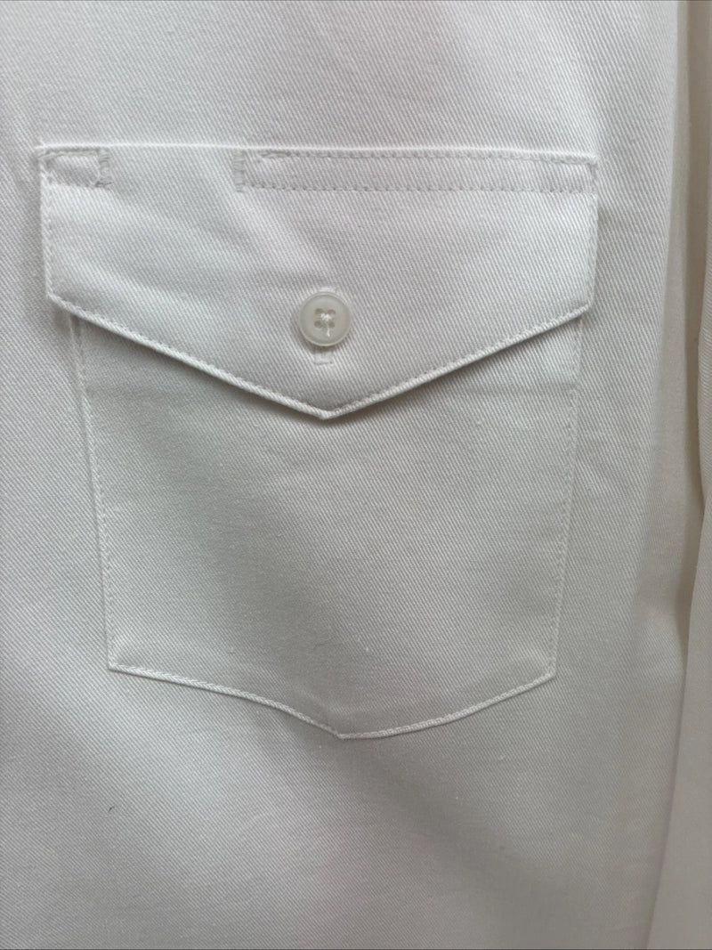 New Men’s Wrangler White Long Sleeve Button Up 17 X 35 XL R-72
