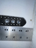 New Black Genuine Leather Blazin Roxx Silver Bling Cross L Belt #N3510401 Z-67
