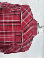 New Men’s ELY 1878 Red Black Plaid Short Sleeve Pearl Snap Large V-112