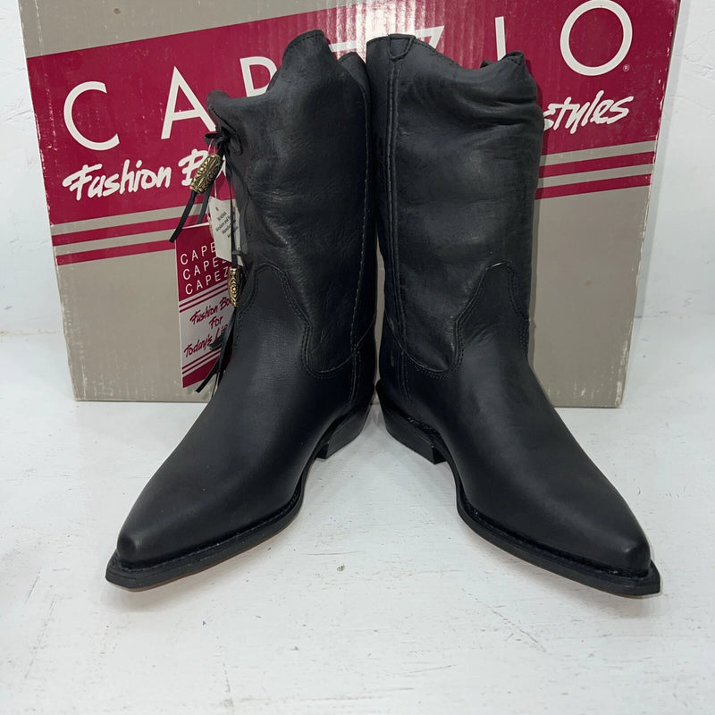 New Women’s Black Capezio Cowboy Boots With Fringe. L870 5.5 5 1/2 M. 20-78