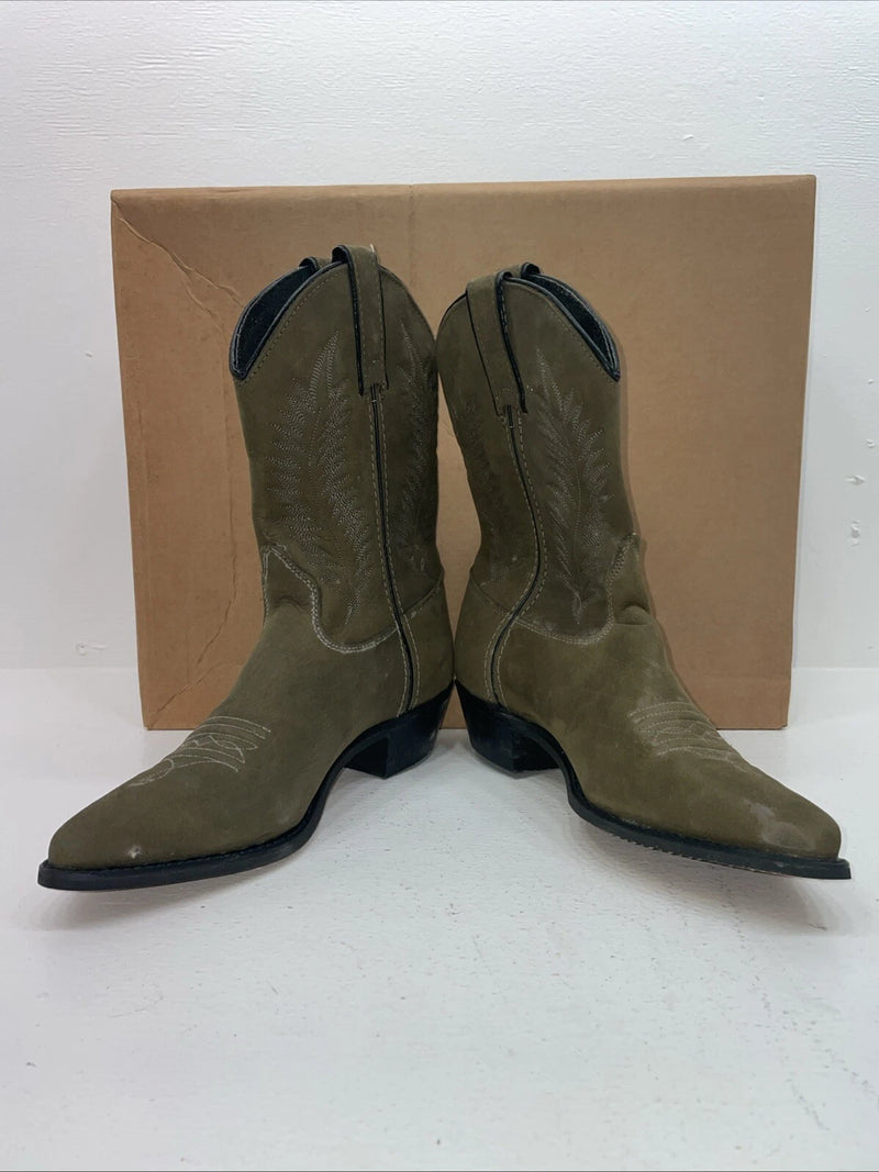 New Womens Green Texas Brand Cowboy Boots. L 9302 8 M. 16-31