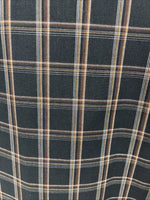 New Men’s ELY Cattleman Black Brown Plaid Short Sleeve Pearl Snap XL T-29