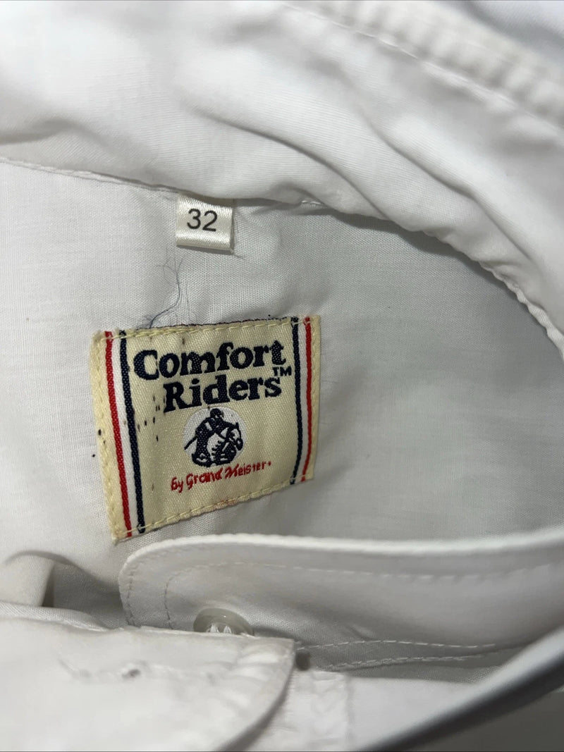 New Women’s White Sleeveless Tough 1 Comfort Riders English Shirt. 32 G-35