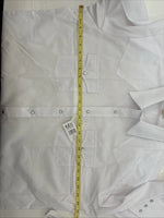 New Men’s ELY Cattleman White Long Sleeve Pearl Snap 17.5 X 35 XL CC-10