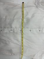 New Women’s H Bar C White Gold Stripe Long Sleeve Pearl Snap Size 40 KK-72
