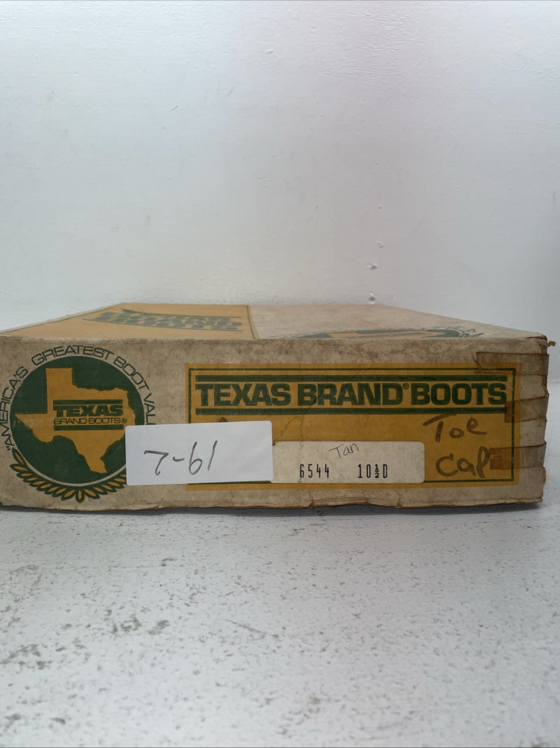 New Men’s Brown Texas Brand Cowboy Boots. 6544 10.5 10 1/2 D. 7-61