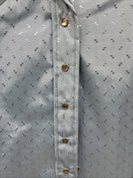 New Kids Dickson Jenkins Blue Long Sleeve Pearl Snap Size 38 CC-101