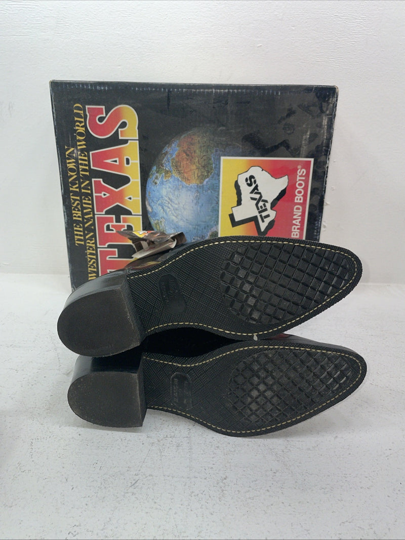 New Men’s Black Texas Brand Cowboy Boots. 8000 9.5 9 1/2 D. 5-9