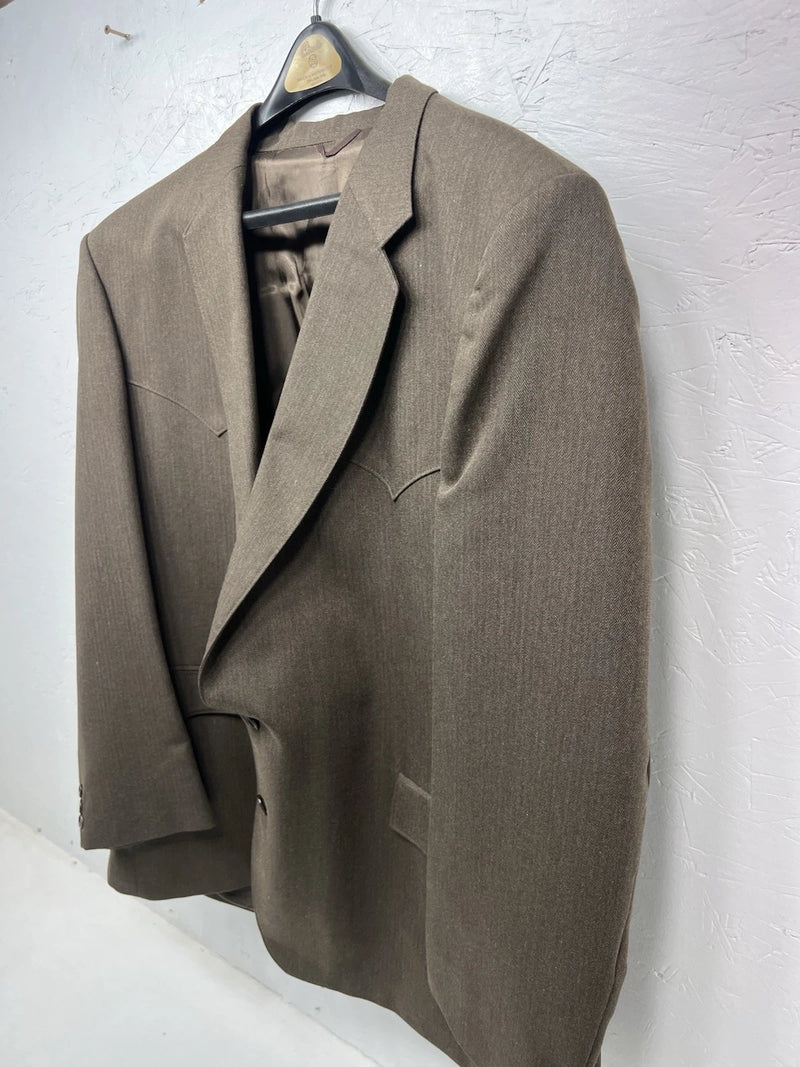 New Men’s Circle S Brown Suit Jacket 52R #24244 W-602