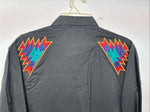 New Women’s Wrangler Black Designed Long Sleeve Button Up Large LL-42