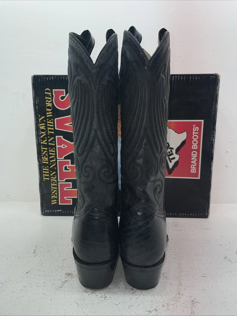 New Men’s Black Texas Brand Cowboy Boots. 6810 10 D. 7-38