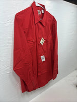 New Men’s ELY Cattleman Red Western Long Sleeve Pearl Snap 17 X 35 XL T-51
