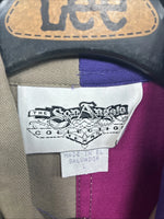 New Men’s San Angelo Multicolor Design Long Sleeve Button Up Large V-76